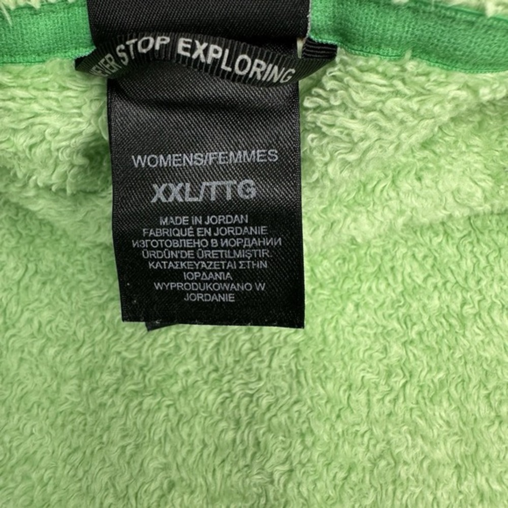 The North Face Osito Fleece Jacket Womens XXL Lime Green Full Zip Soft Fuzzy - Picture 10 of 16